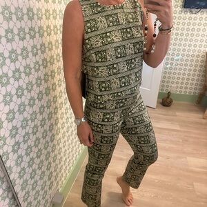 Cowry block print shirt and pant set